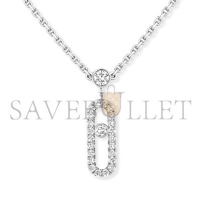 MESSIKA MOVE UNO DOUBLE CIRCLE PAVE DIAMOND NECKLACE 07174-WG
